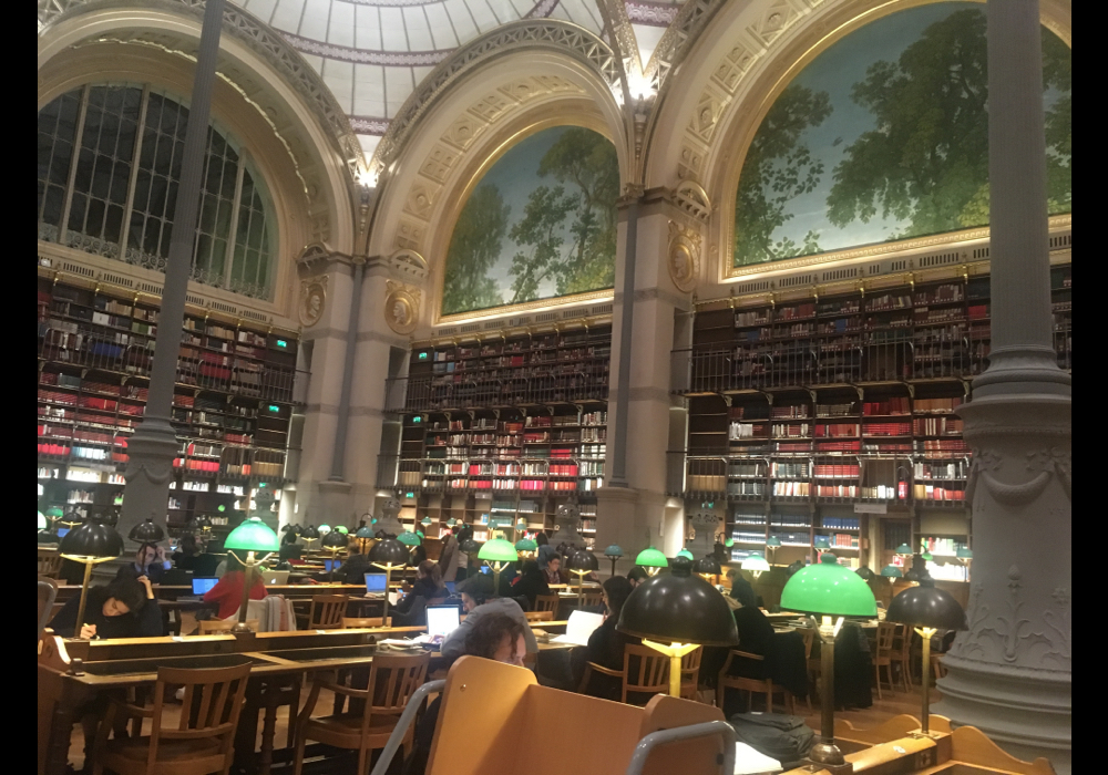It’s practically my office during the residency at Cité des art: Bibliothèque de l’institut national d’histoire de l’art—the most beautiful art library in Paris. 2018. 
