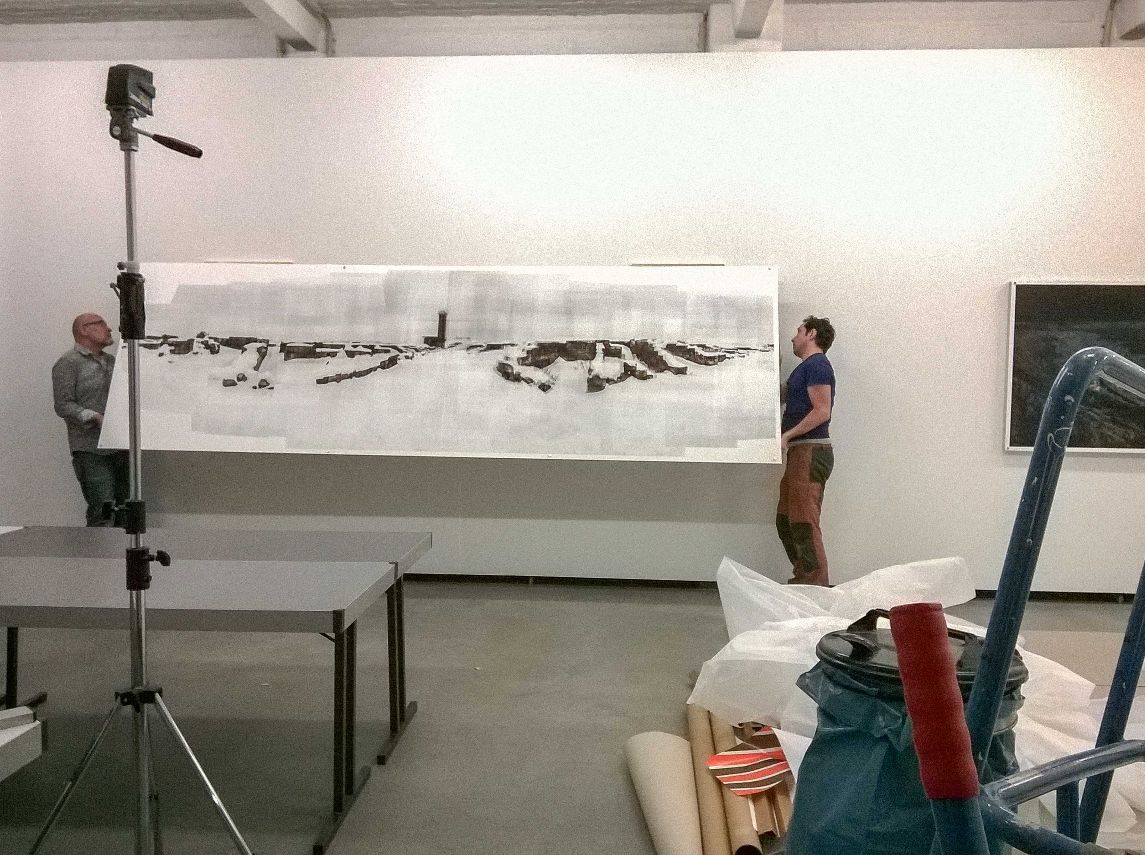 Installing the exhibition 2