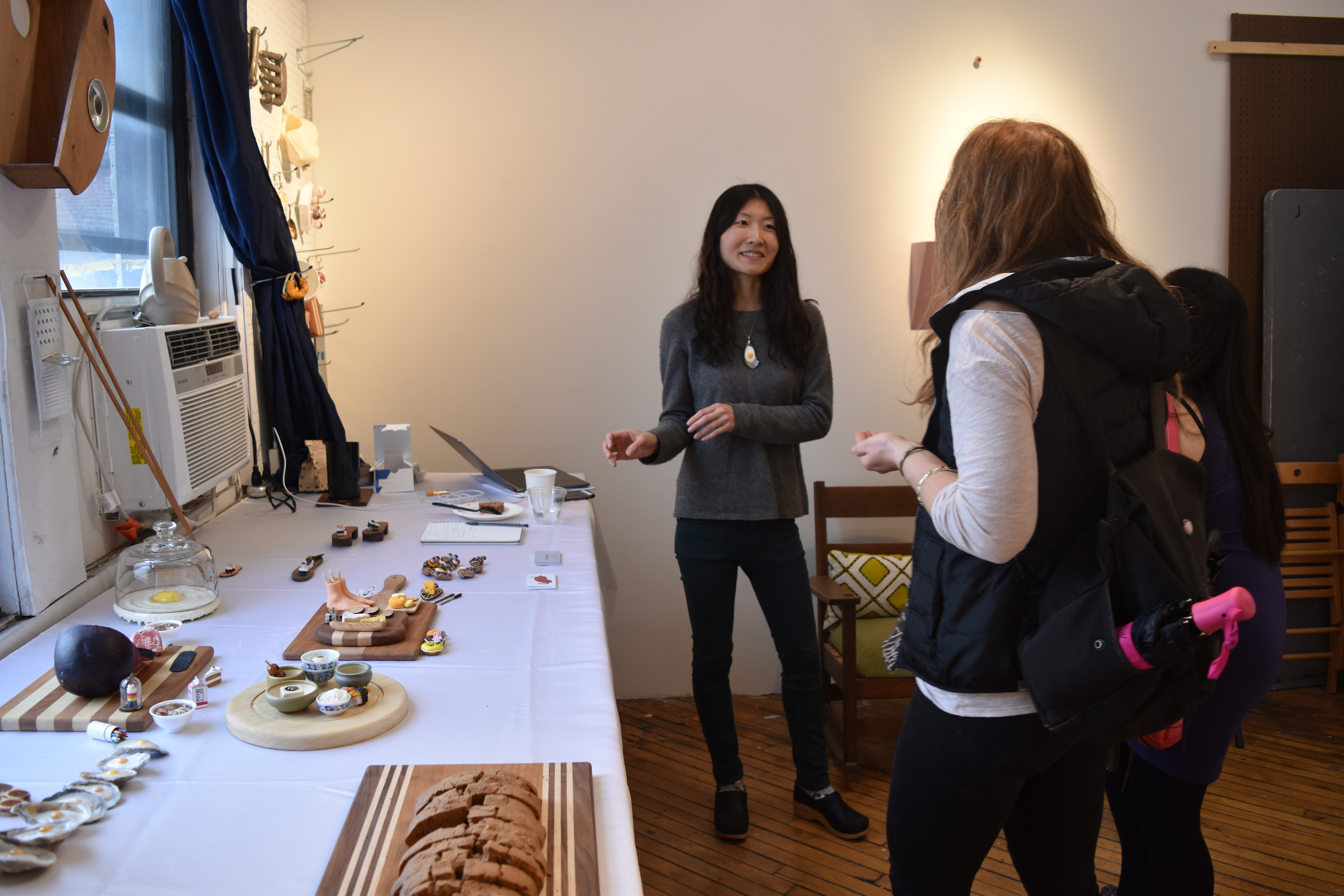 Introducing to visitors at Open Studio