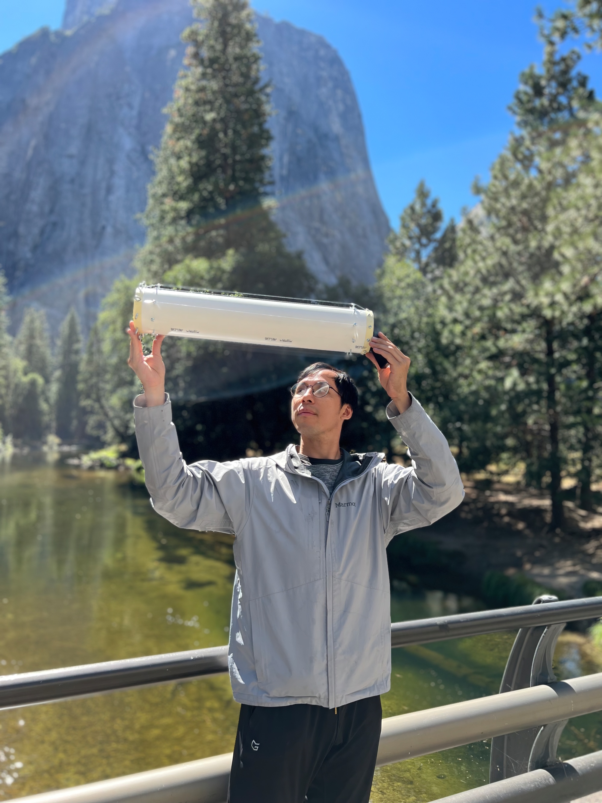 Testing Aeolian harp prototype at Yosemite