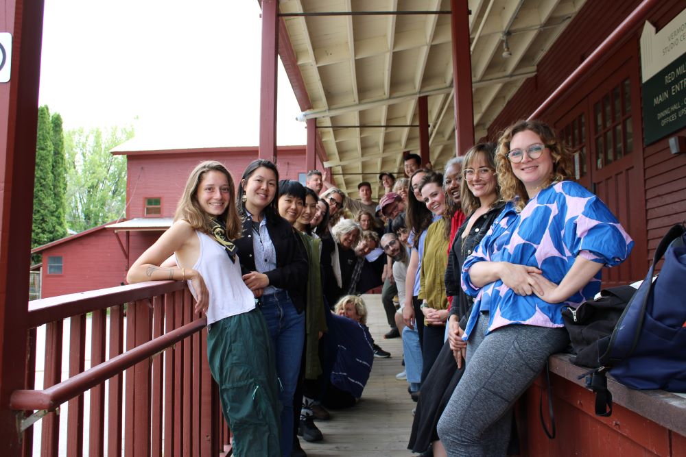 A group photo of the resident artists and writers.