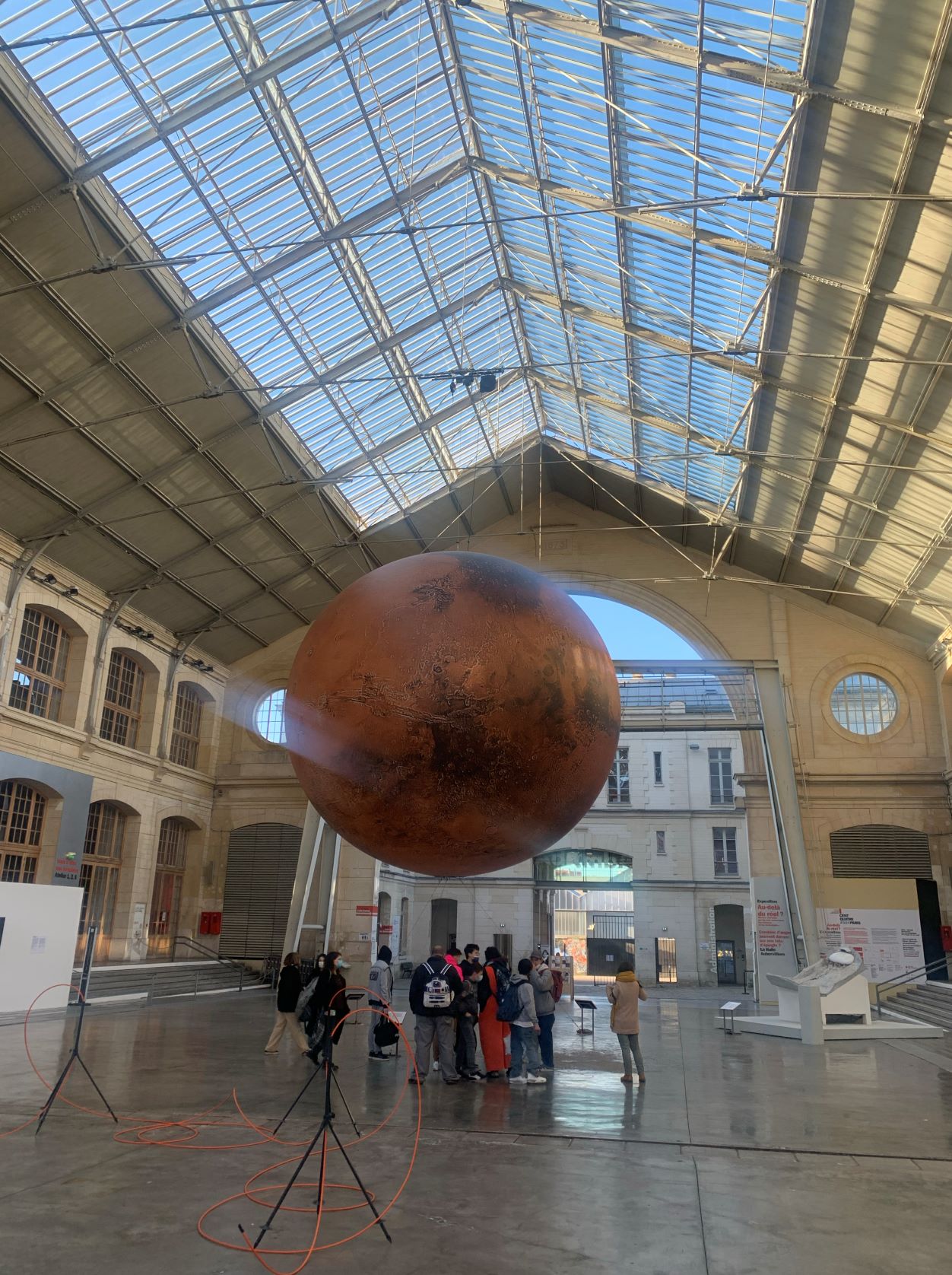 A corner of an art festival at Le CENTQUATRE-PARIS in 2021.