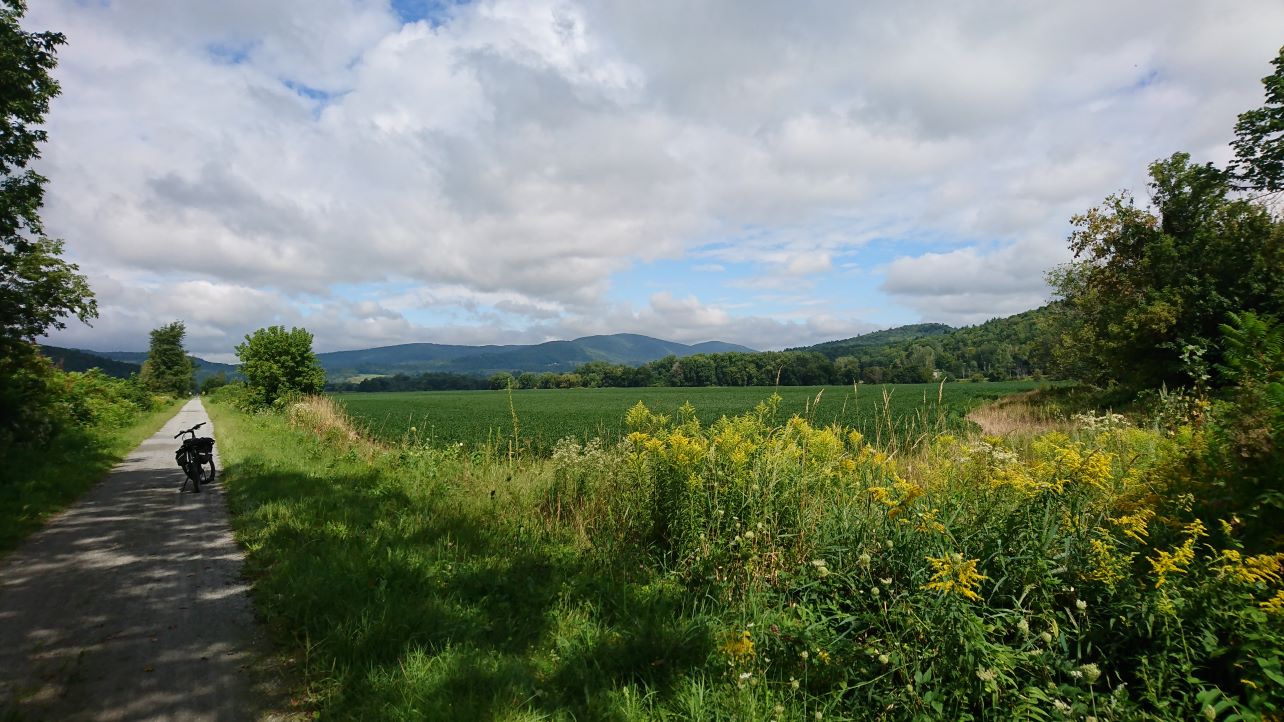 Field and the track-turned-trail nearby 2.