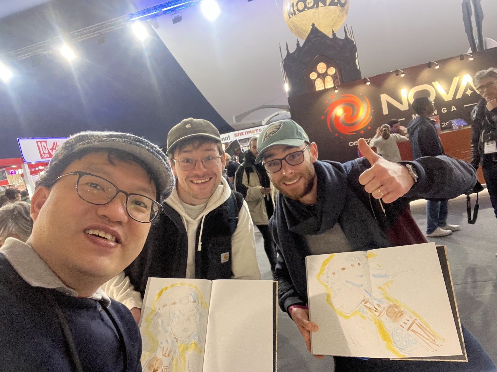 非常龐大的簽書隊伍，一天簽了接近9小時200本的《蜉蝣之島》