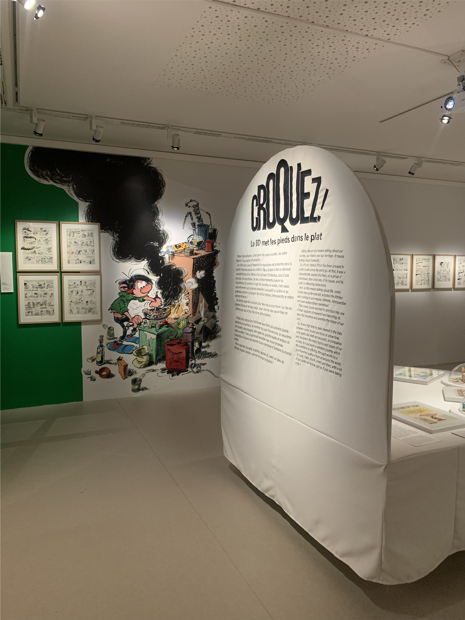 漫畫博物館的特展「Croquez!」以食物作為切入點，討論食物在漫畫中的影響及帶出不同的文化